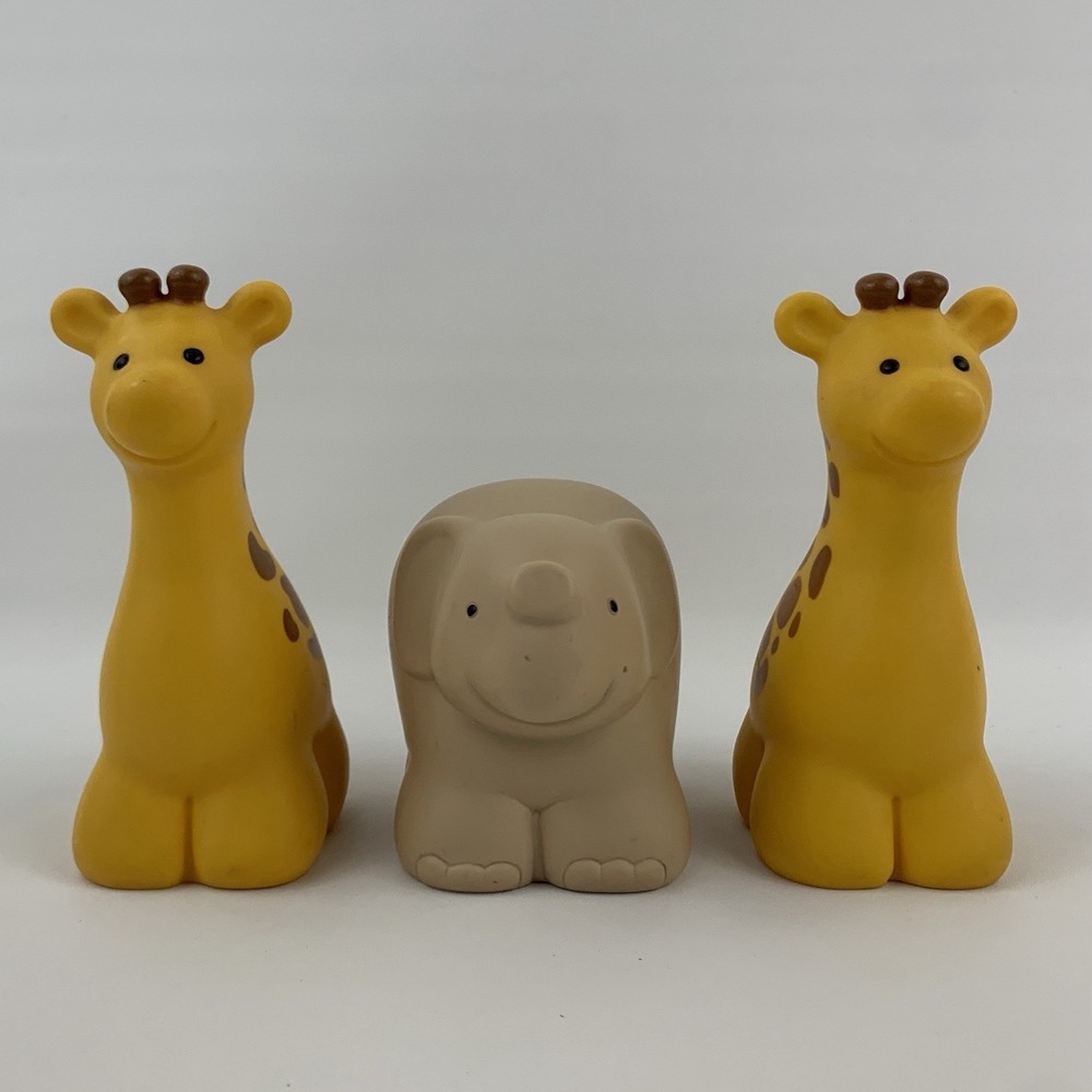 Little Tikes Giraffes and Elephant Chunky Zoo Animal Set Vintage